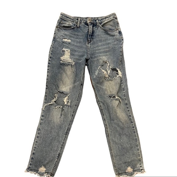 Target Distressed Blue Wild Fable Boyfriend Jeans - Picture 1 of 5